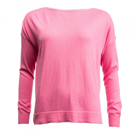 French Connection Summer Silk Knit Long Sleeved Slash Neck Jumper