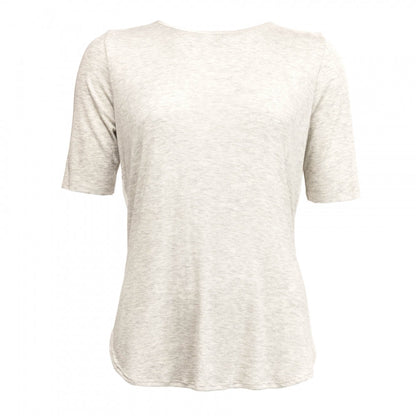 Maison Scotch S/S Zip Closure Womens Top - Grey Melange