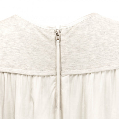 Maison Scotch S/S Zip Closure Womens Top - Grey Melange