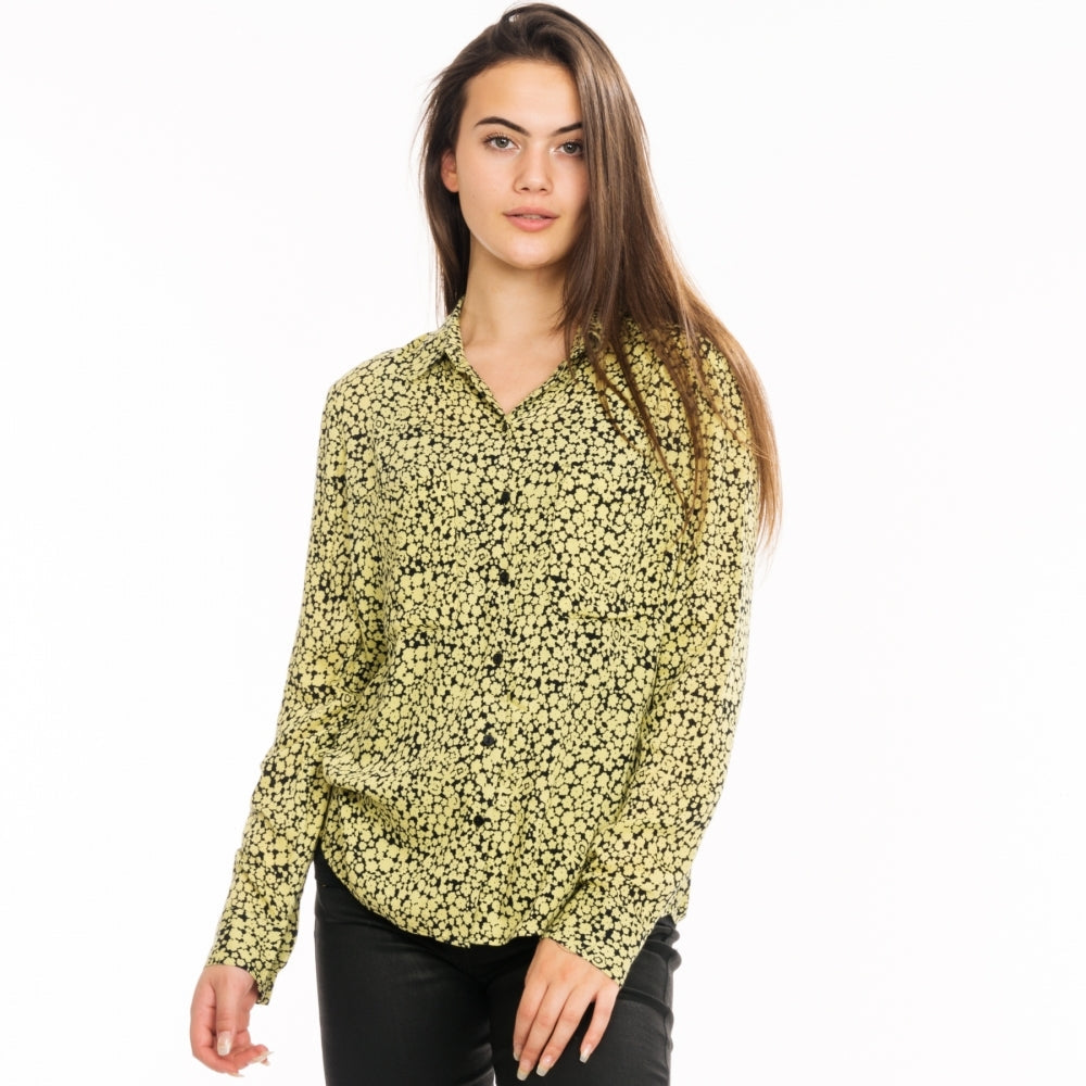 Samsoe & Samsoe Milly Aop Womens Shirt 7201 - Yellow Buttercup