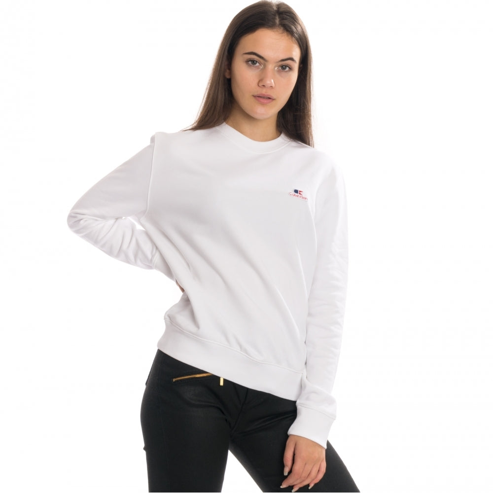 Calvin Klein Vintage Logo Small Long Sleeve Womens Sweatshirt
