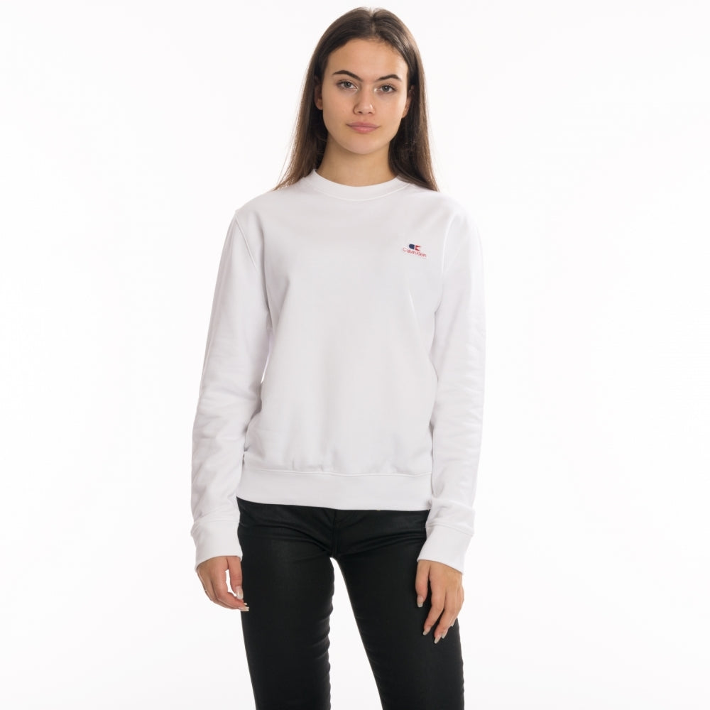 Calvin Klein Vintage Logo Small Long Sleeve Womens Sweatshirt