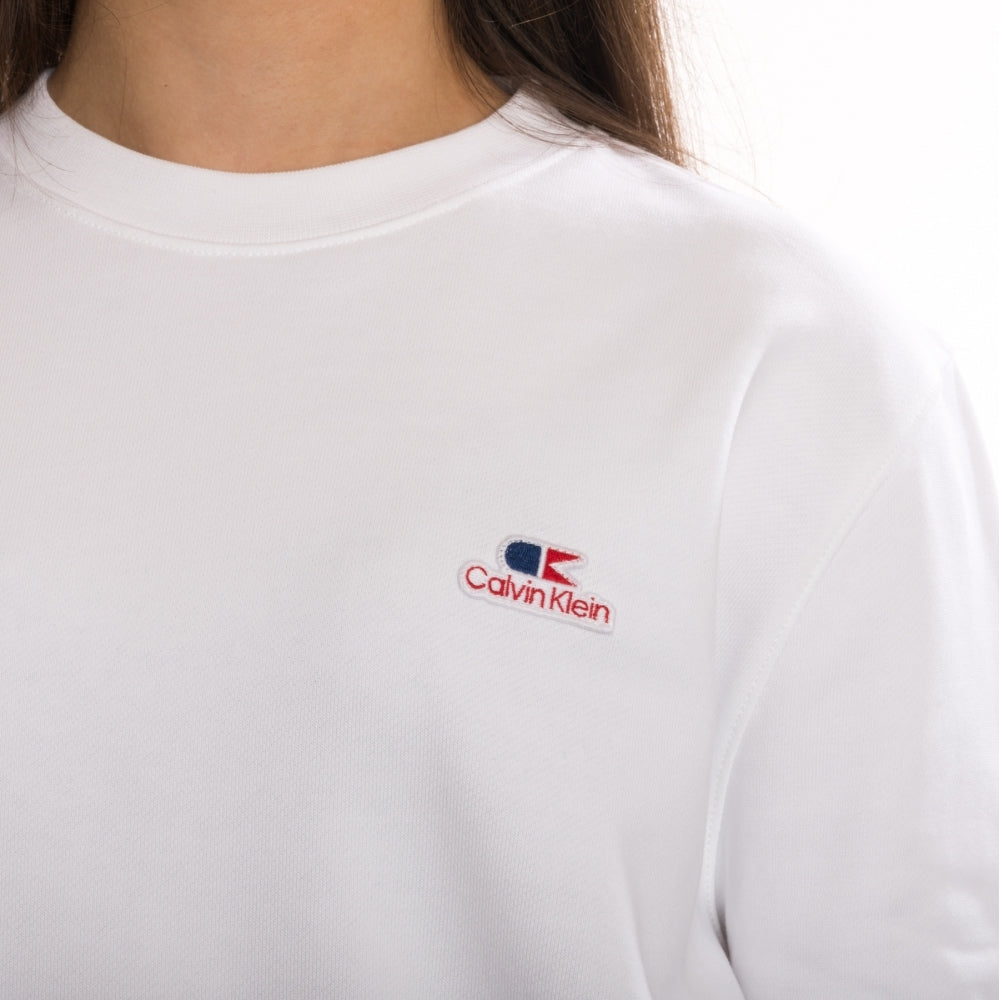 Calvin Klein Vintage Logo Small Long Sleeve Womens Sweatshirt