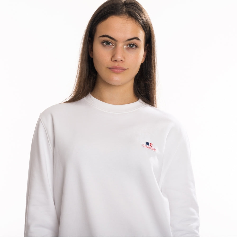 Calvin Klein Vintage Logo Small Long Sleeve Womens Sweatshirt
