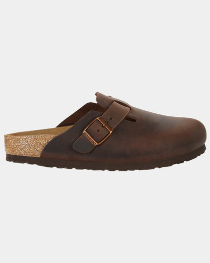 Birkenstock Boston Soft Footbed Olied Leather Unisex Clogs - Habana
