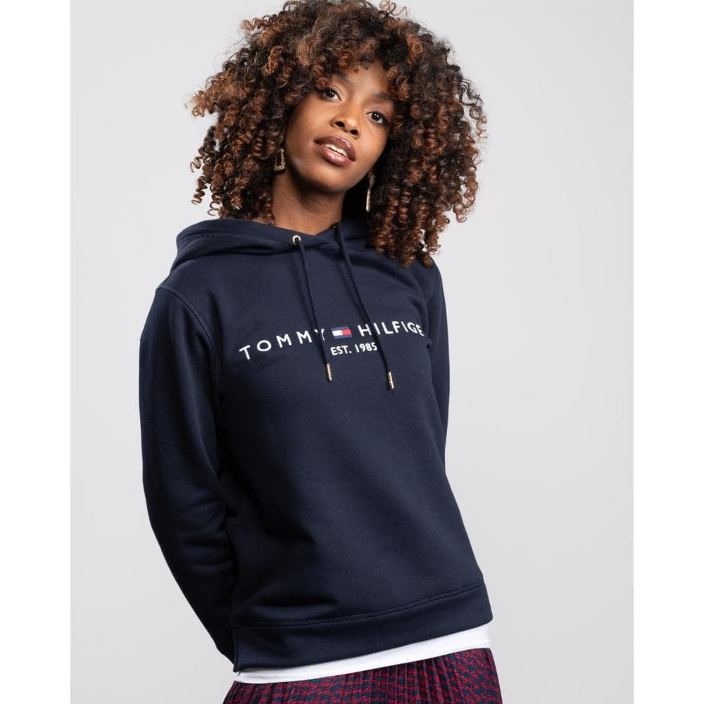 Tommy Hilfiger Heritage Logo Womens Hoodie - Desert Sky