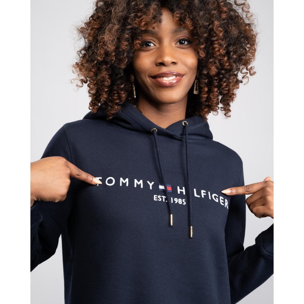 Tommy Hilfiger Heritage Logo Womens Hoodie - Desert Sky