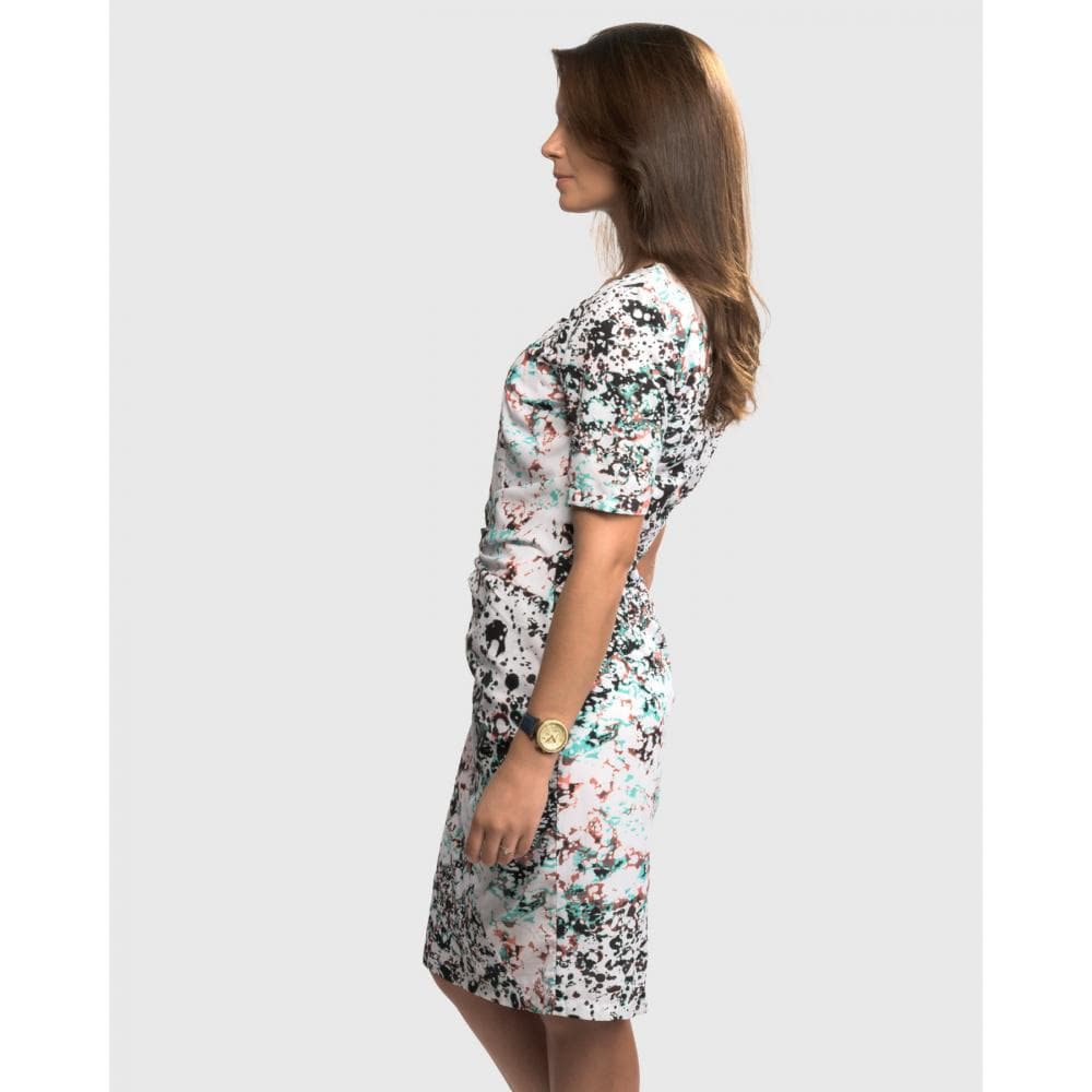 Great Plains Miquita Marble Rouched Womens Dress