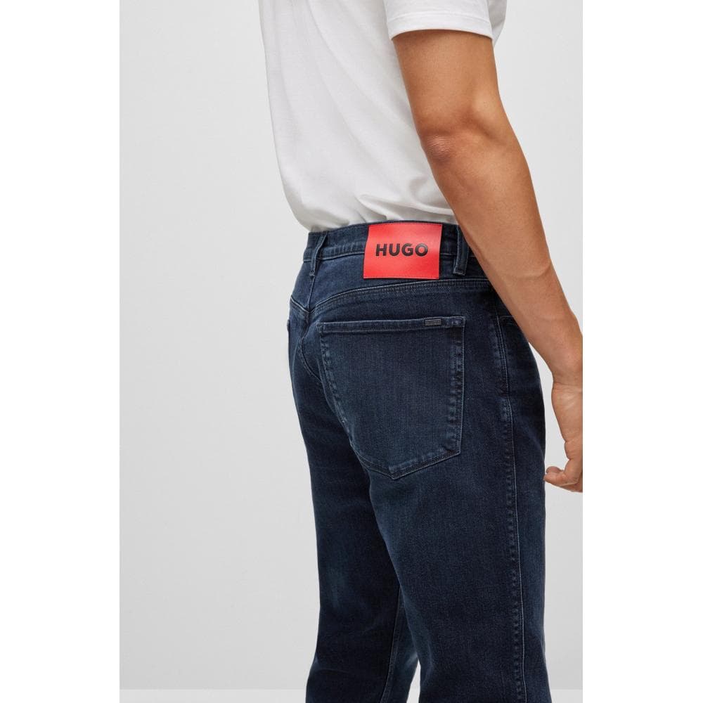 HUGO HUGO 708 Slim Fit Stretch Denim Mens Jeans With Logo Label