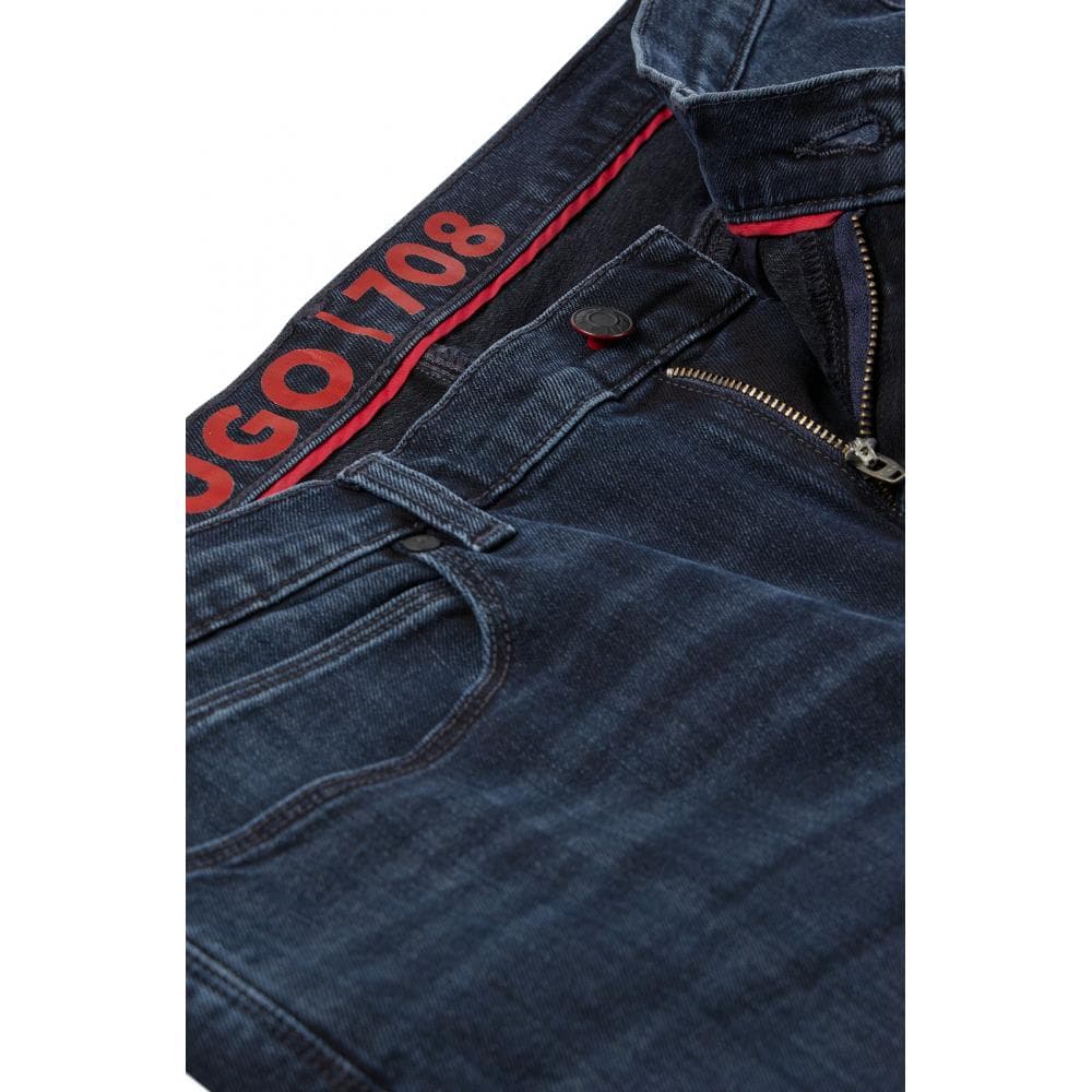 HUGO HUGO 708 Slim Fit Stretch Denim Mens Jeans With Logo Label