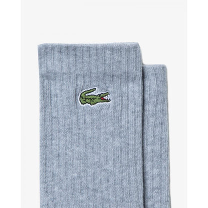 Lacoste 3 Pack Sport Mens High Cut Socks - Silver Chine/White-Black P0F