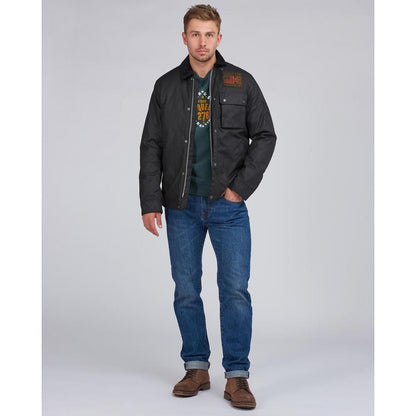 Barbour International Workers Wax Mens Jacket - Black