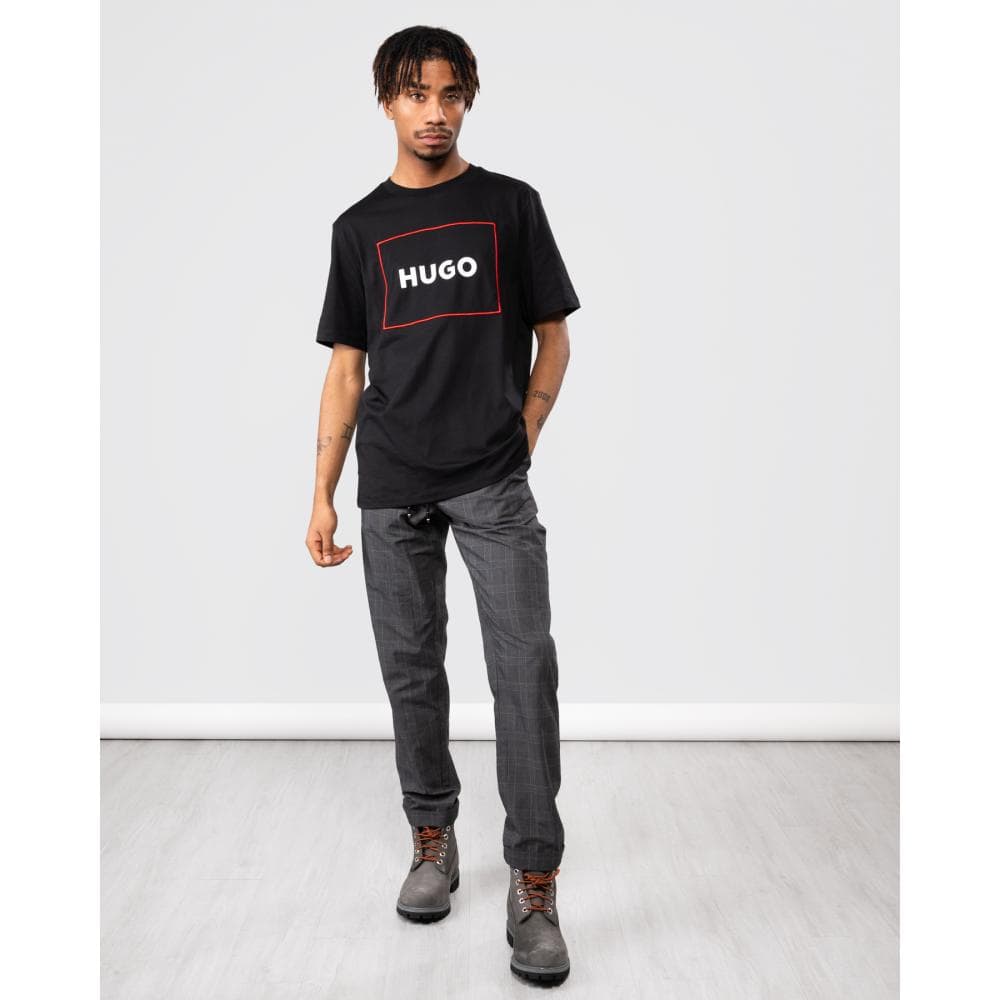 HUGO Dumex Box Logo Mens T-Shirt - Black 001