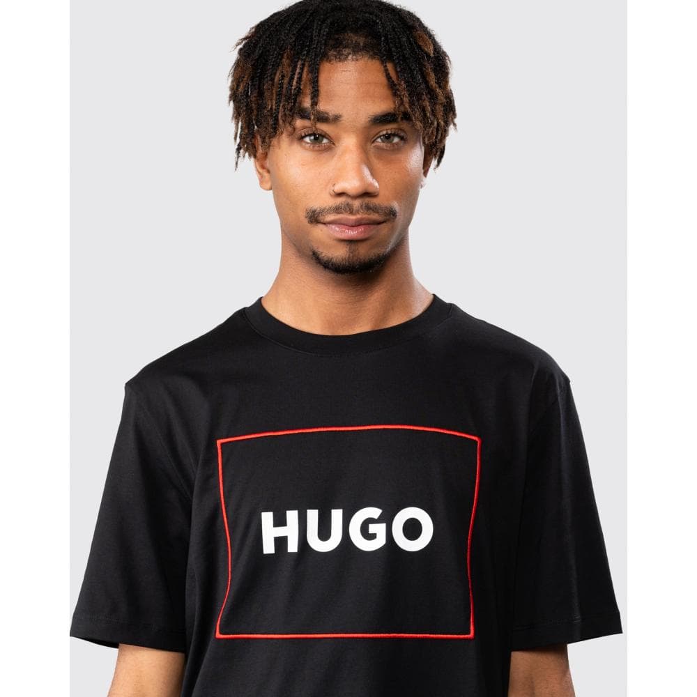 HUGO Dumex Box Logo Mens T-Shirt - Black 001