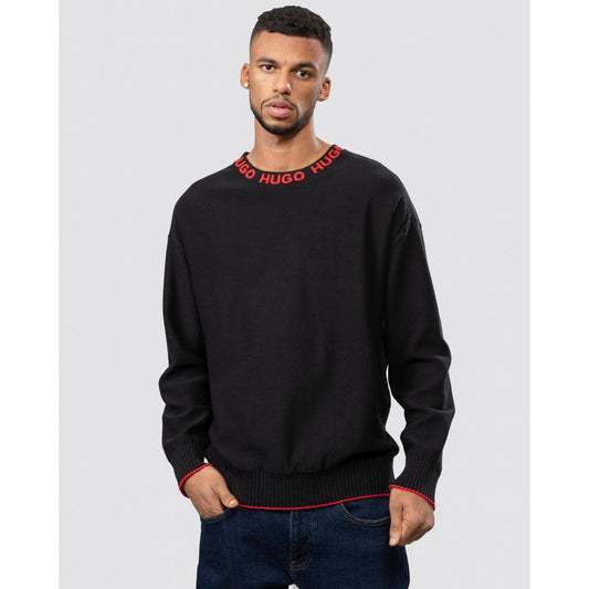HUGO HUGO Smarlo Logo Collar Mens Sweater