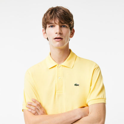Lacoste Classic Fit L.12.12 Mens Short Sleeve Polo Shirt - Yellow 107