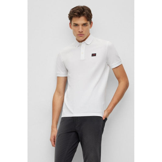 HUGO Dereso232 Mens Cotton-Piqué Slim-Fit Polo Shirt
