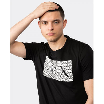 Armani Exchange Mens Slim Fit A|X Large Icon Logo T-Shirt - Black