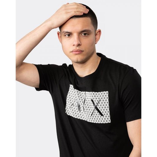Armani Exchange Mens Slim Fit A|X Large Icon Logo T-Shirt - Black
