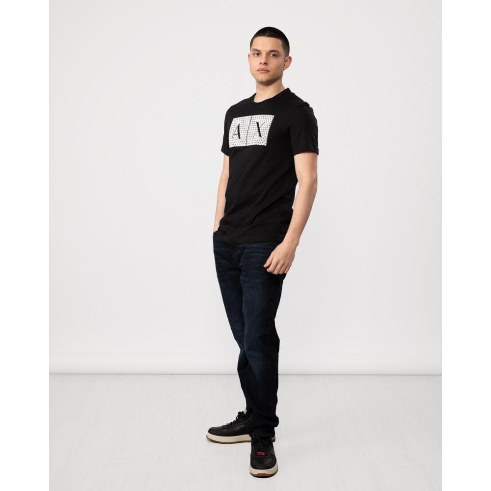 Armani Exchange Mens Slim Fit A|X Large Icon Logo T-Shirt - Black