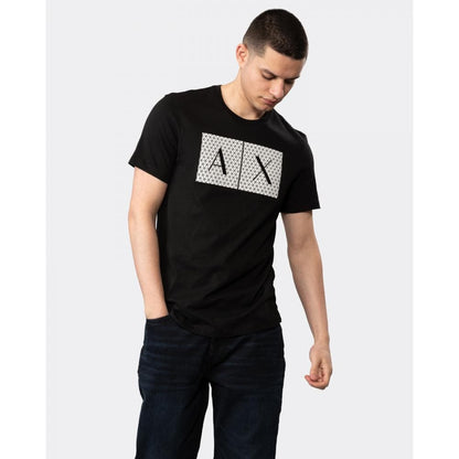Armani Exchange Mens Slim Fit A|X Large Icon Logo T-Shirt - Black