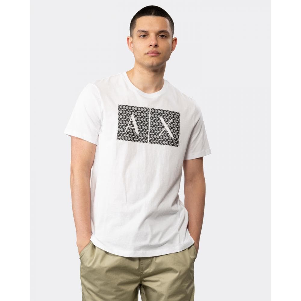 Armani Exchange Mens Slim Fit A|X Large Icon Logo T-Shirt - White