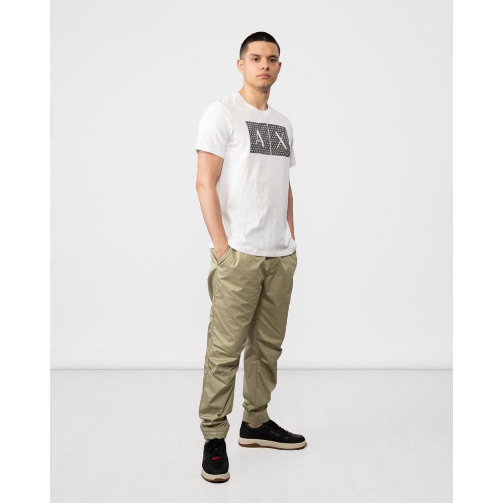 Armani Exchange Mens Slim Fit A|X Large Icon Logo T-Shirt - White