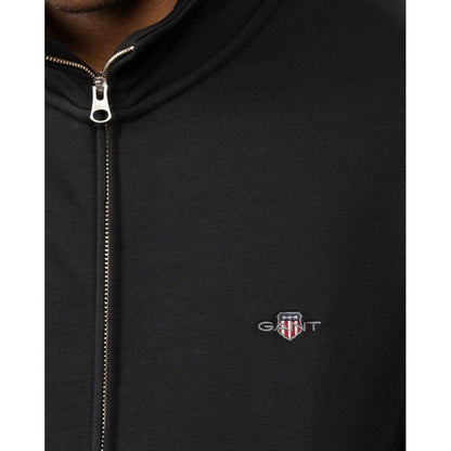 GANT Mens Regular Fit Shield Logo Full Zip Sweatshirt - 5 Black