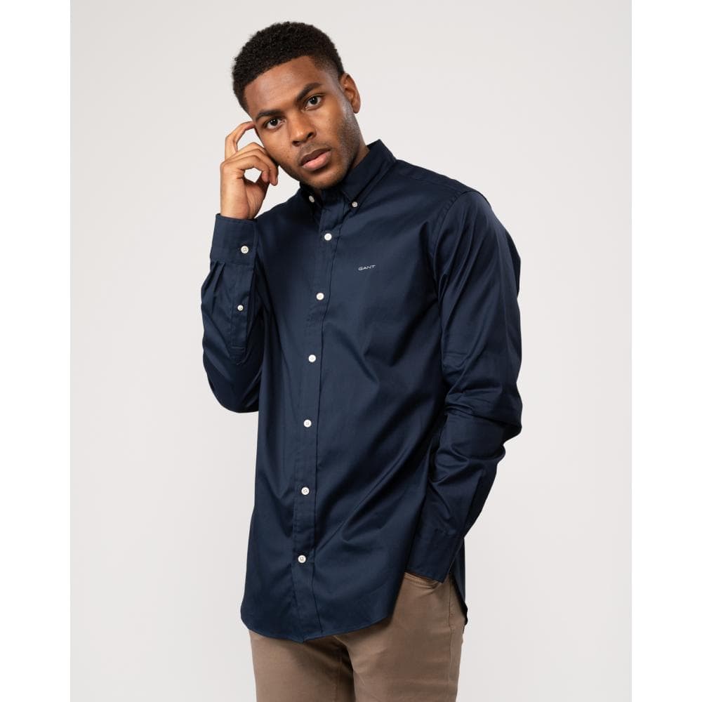 GANT Mens Regular Fit Long Sleeve Pinpoint Oxford Shirt