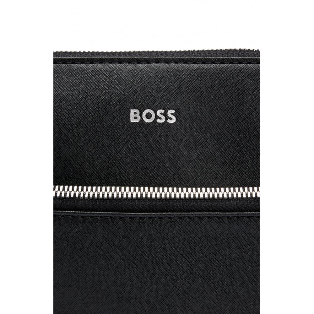 BOSS Orange Zair-S Mens Structured Leather Envelope Bag With Logo Detail