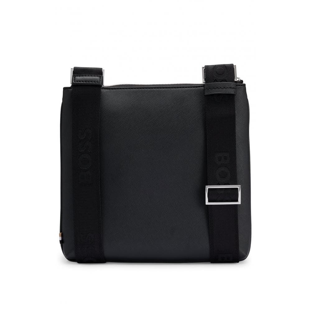 BOSS Orange Zair-S Mens Structured Leather Envelope Bag With Logo Detail