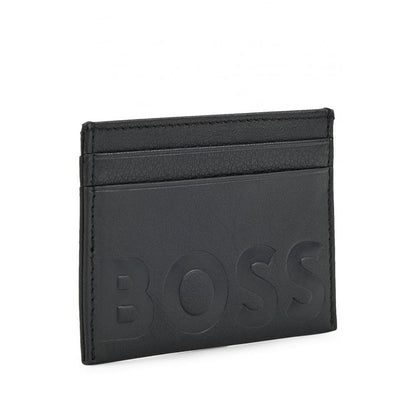 BOSS Orange Big BB Mens Grained Leather Card Holder With Embossed Logo