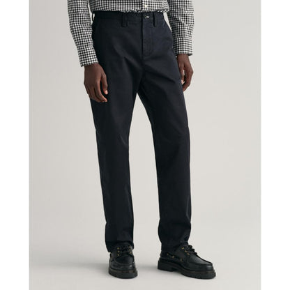 GANT Mens Regular Fit Twill Chinos - 5 Black