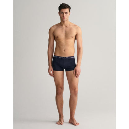 GANT 3-Pack Mens Cotton Jersey Trunks - 410 Marine