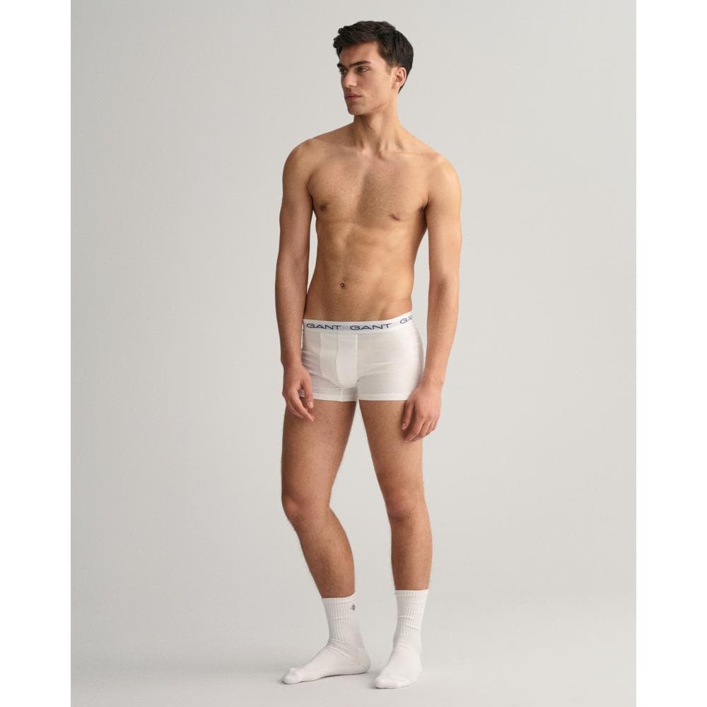 GANT 3-Pack Mens Cotton Jersey Trunks - 110 White