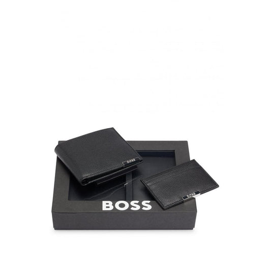 BOSS Orange GBBM Mens Leather Wallet and Card Holder Gift Set