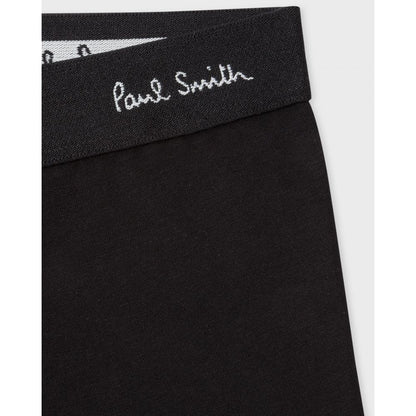 Paul Smith 3 Pack Mens Plain Trunks with Script Logo Waistband - 79 Black
