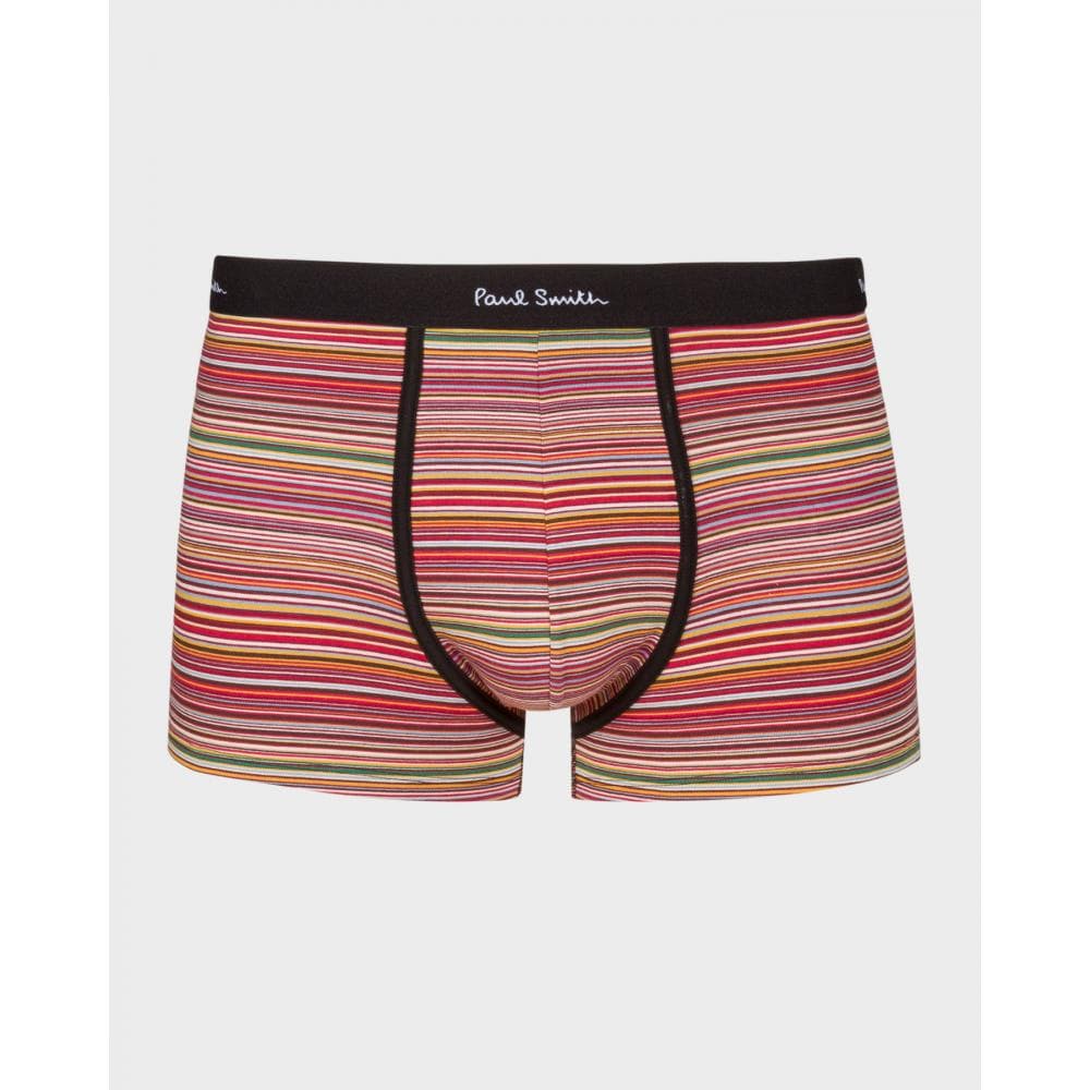 Paul Smith Paul Smith Mens Organic-Cotton Black/Mixed Stripe Boxer Briefs Three Pack