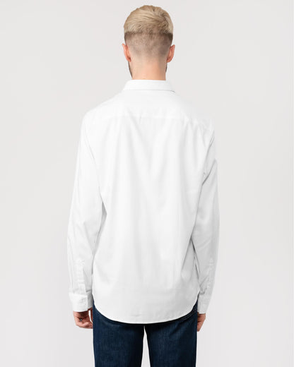 Armani Exchange Mens Long Sleeve Stretch Shirt - White