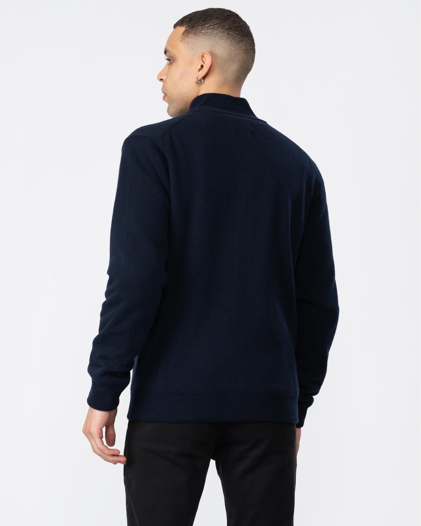 GANT Mens Superfine Lambswool Full Zip Cardigan - 410 Marine
