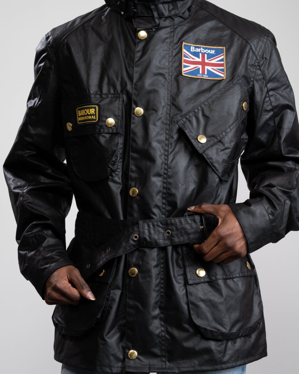Barbour International Union Jack International Mens Wax Jacket