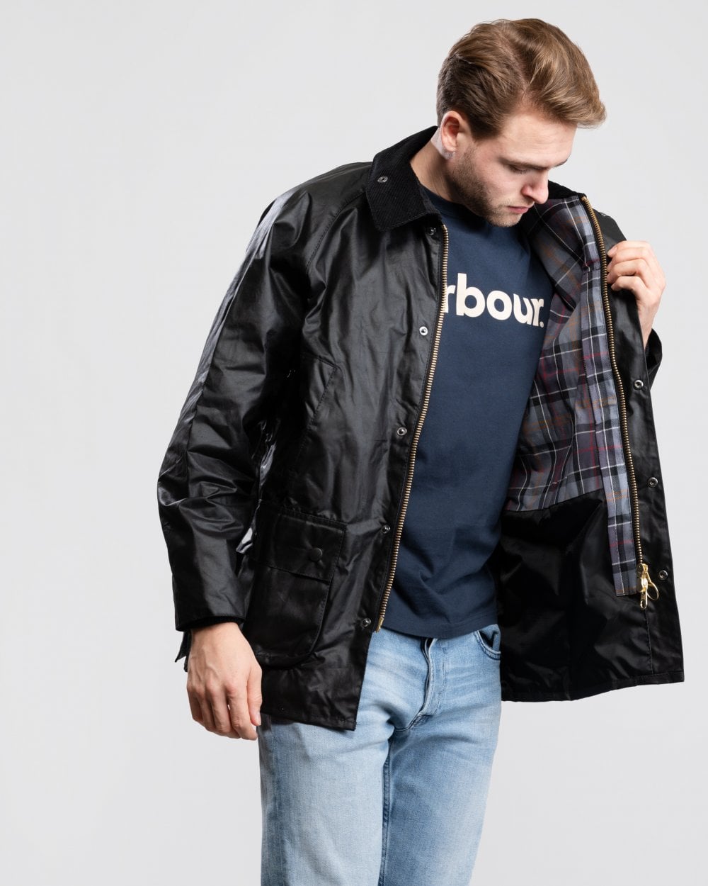 Barbour Bedale Mens Wax Jacket - Black