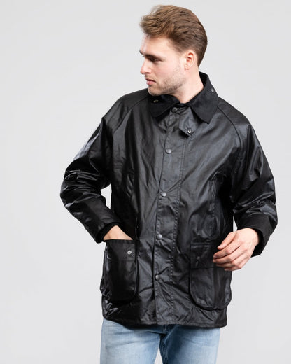 Barbour Bedale Mens Wax Jacket - Black