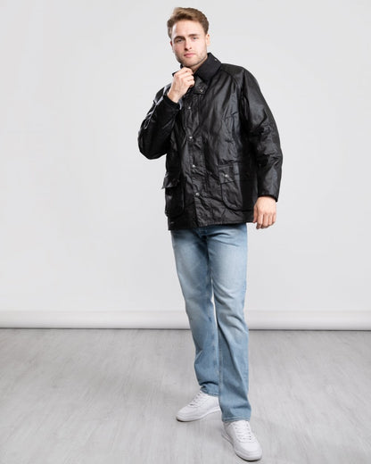 Barbour Bedale Mens Wax Jacket - Black