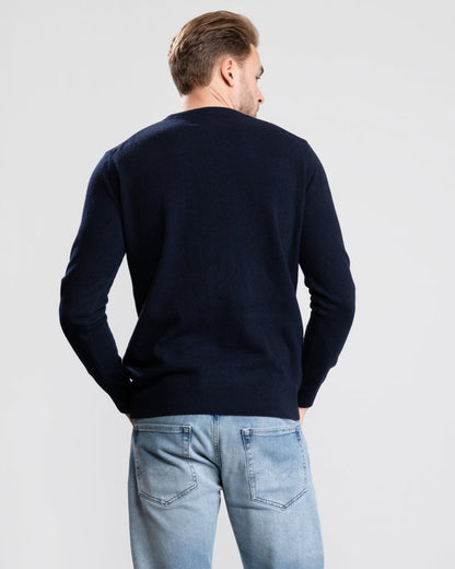 Barbour Essential Crew Neck Mens Jumper - Navy