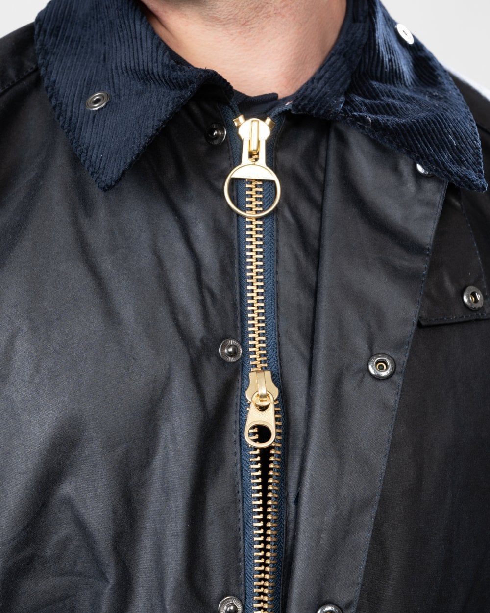 Barbour Beaufort Mens Wax Jacket - Navy