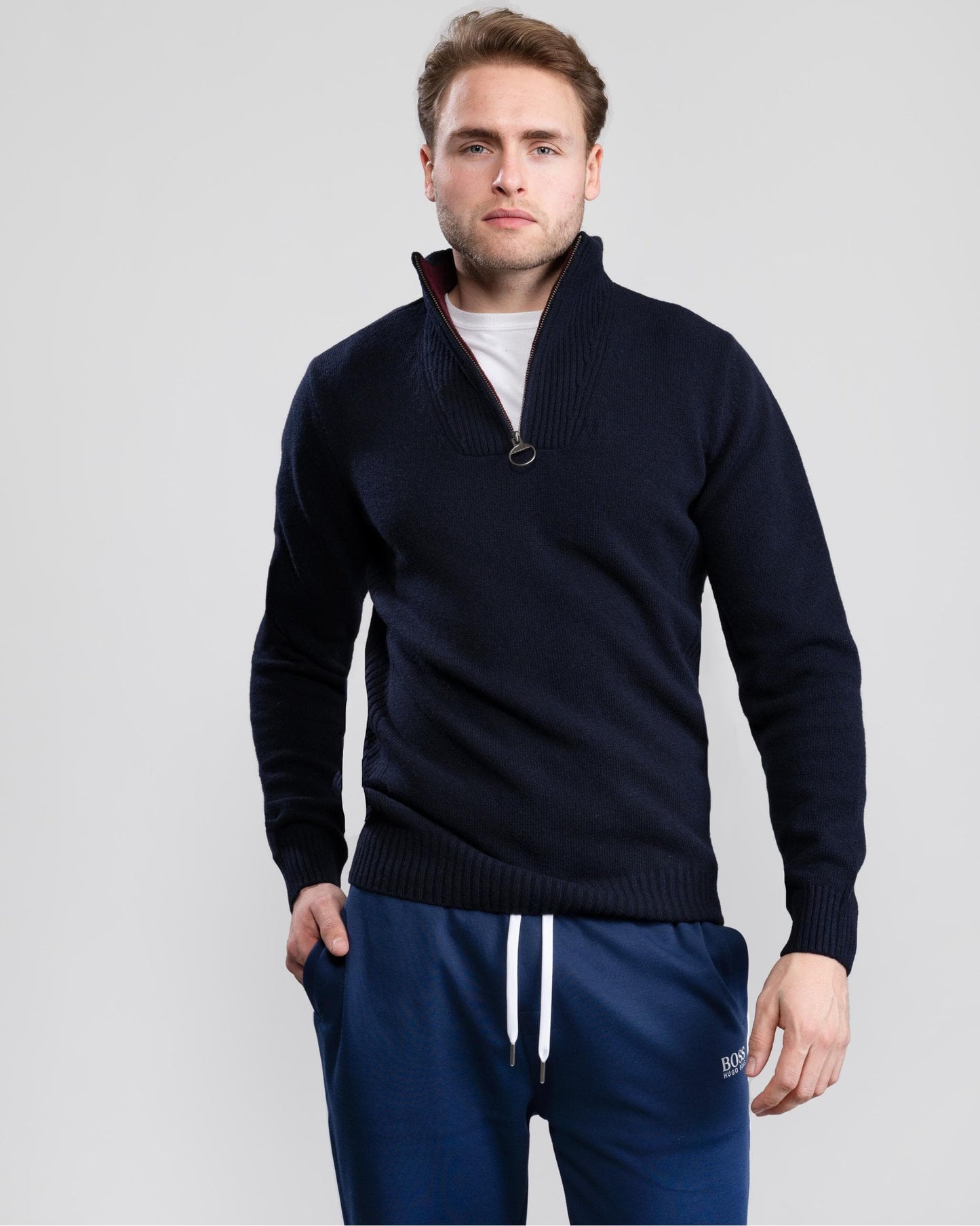 Barbour Nelson Essential Mens Half-Zip Jumper