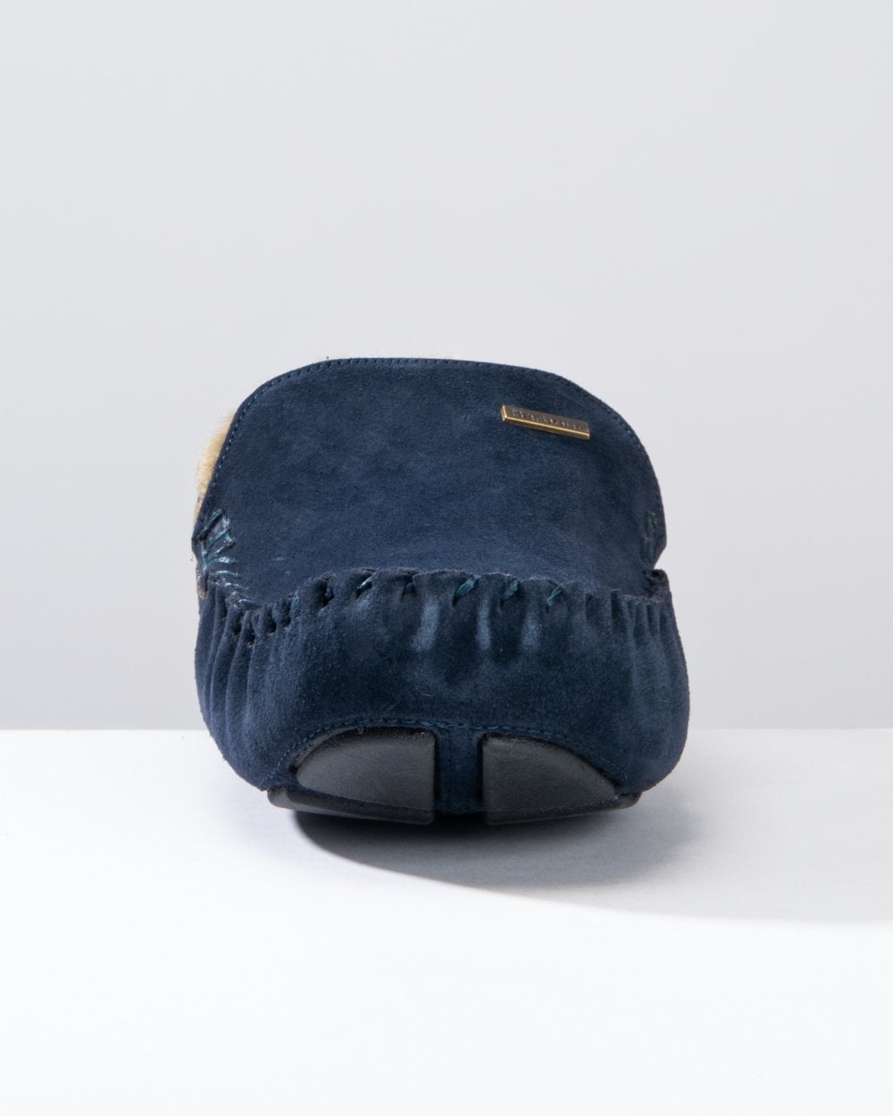 Barbour Monty Moccasin Mens Slippers - Navy Suede