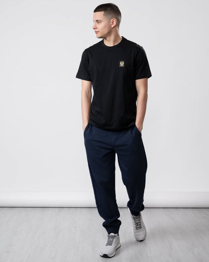 Belstaff Short Sleeved Mens Logo Patch T-Shirt - Black