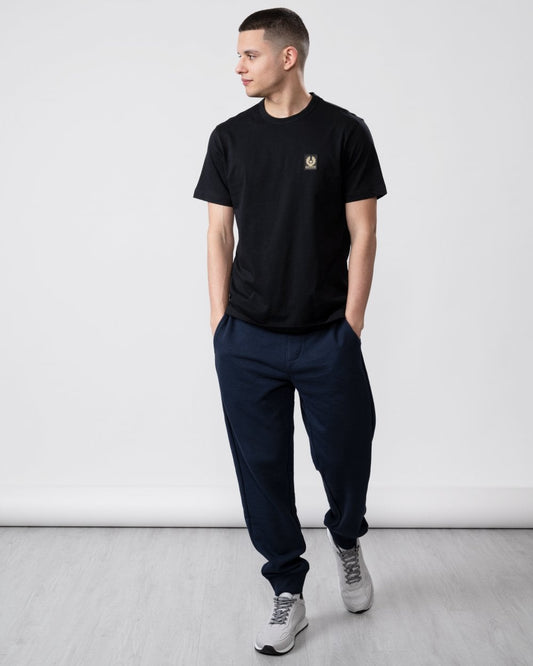 Belstaff Short Sleeved Mens Logo Patch T-Shirt - Black
